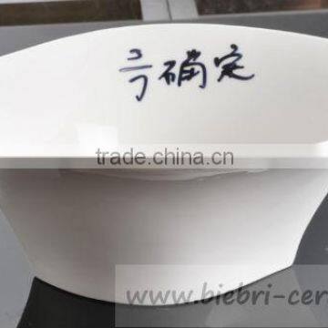 Super White Custom design High Quality Oval Shaped Ceramic Porcelain Salad Dessert Pasta Fruit Food Service Bowls Wholesale