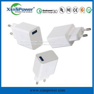 Good Quality White/black QC3.0 Wall USB Charger for Mobile Phone photo-3