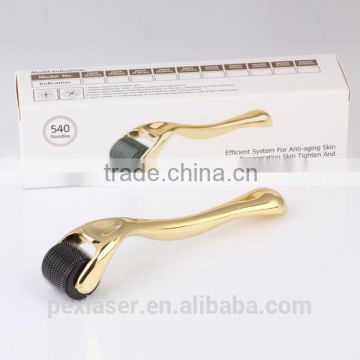 Best selling derma roller 540 needles gold handle with cheap price