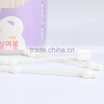 Embossing Unpasteurized Safety Baby Care Cotton Ear Swab Sticks photo-3