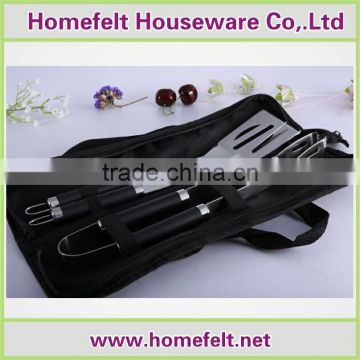 Professional factory outdoor bbq 3pcs tool with nylon bag