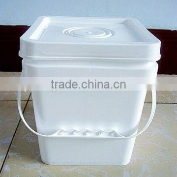 food grade 8L PP Plastic square pail with lid