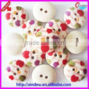 Strawberry Round Printing Wooden Button for Children 24L photo-5
