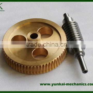 Precision cnc machining worm gear, brass cnc machining gear, cnc turning spare parts