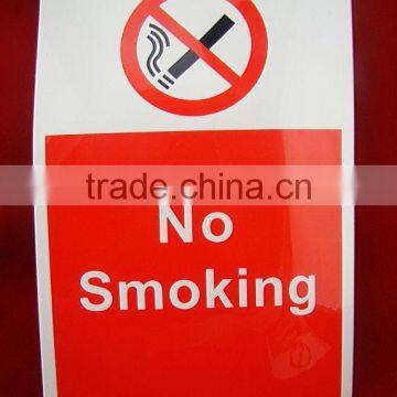 Color Printed adhesive custom printing no smoking pvc transferable logo sticker