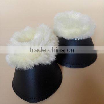 Horse Bell Boots Equestrian Horse Bell Boots Wholesale Neoprene Horse Bell Boots With Crystals,PU,Synthetic Lambskin Horse Boots photo-3