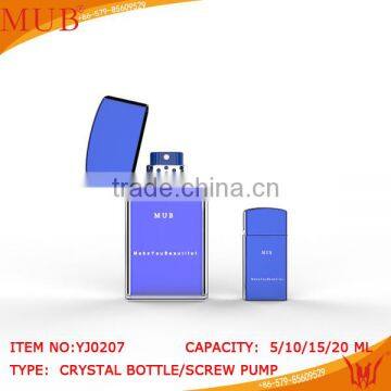 Classic Crystal Perfume Bottles Empty Blue Crystal Perfume Bottle photo-1