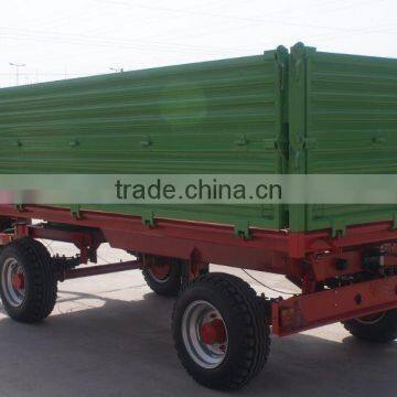 Hot Sale Euro Style Tractor Use Hydraulic 8 Tons,heavy Duty Farm Tipping Trailer, Rear and Side Tipping With CE photo-4