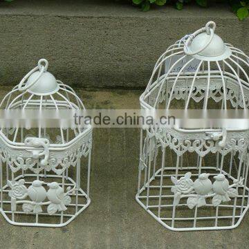 hexagon vintage metal decorative bird cages