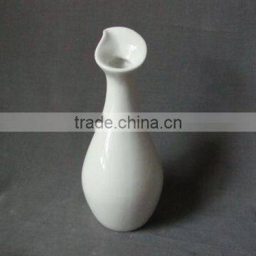 Japanese Mini Ceramic Paiting Vase Colored White Stoneware Bud Vase photo-2