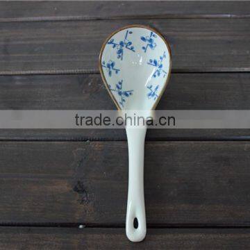 High quality SP-1537 Haonai factory directly big ceramic soup spoon