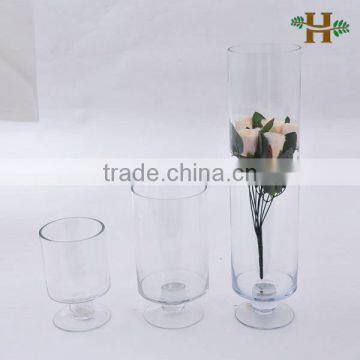 wholesale large clear glass vase,giant wine glass vase,wedding glass vase