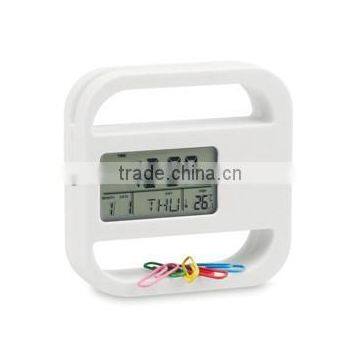 Multifunction Digital Desk Clock With Clip and Memo Holder photo-3