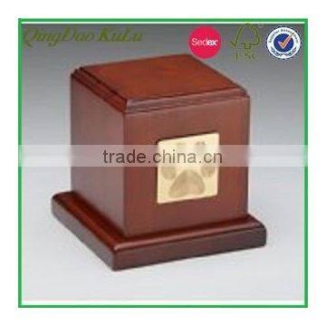 top quality solid wood cheap pet cremation urn