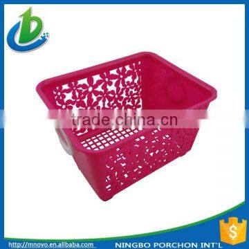 Brigt Colorful Small Handle Plastic Rectangle Basket photo-2