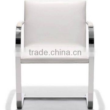 Brno Style Leather Armchair Stainless Steel Chair photo-3