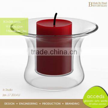 Cheap OEM/ODM Handmade Decorative Glass Candlestick Wedding photo-6