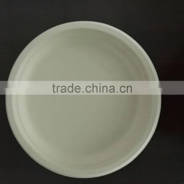 biodegradable 10 " round disposable Sugarcan Bagasse dinner plate