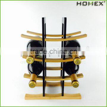 Curved Bamboo Designed Wine Stand Wine Rack Homex BSCI/Factory photo-6