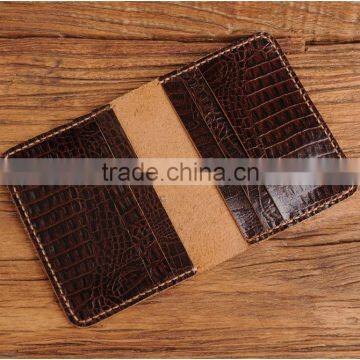 Bifold Cowhide Leather Men Credit Card Holder With Multiple Card Slots photo-2