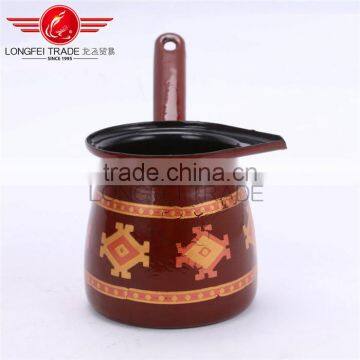 Eco-friendly OEM Enamel Coffee Pot/coffee Jug / Coffee Warmer With Long Handle photo-4