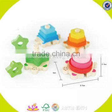 Wholesale Colorful Kids Stacking Wooden Geometric Blocks Educational Children Wooden Geometric Blocks Game W13E064 photo-4