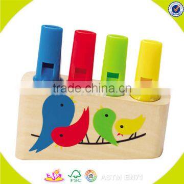 wholesale baby wooden whistle toy fashion kids wooden whistle toy popular children wooden whistle toy W07E003