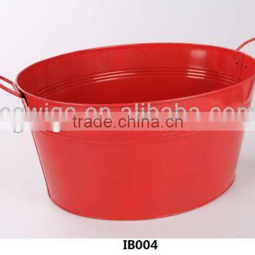 HOT-SALE new red metal ice bucket