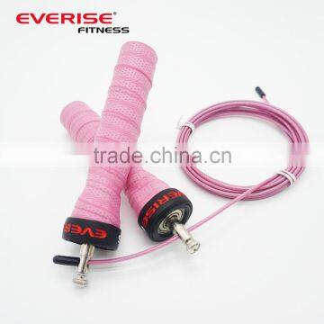 High Speed Ball Bearing Jump Rope with Anti Slip Handles Wrapped with Tennis Tapes