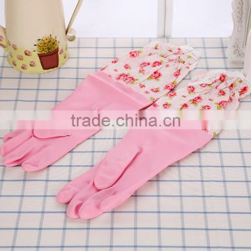 L00035 rubber gloves scrubber/ house/kitchen /cleaning room with velvet