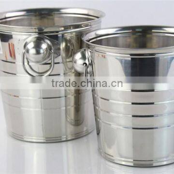 Bar Using Custom Logo Stainless Steel Beer Drinking Ice Bucket With Handle photo-4