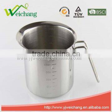 WCJ520 Top Rated New Design Kitchen Measuring Cup, Stainless Steel Milk Cup Silver 18/8 photo-2