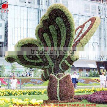 Outdoor OEM artificial boxwood topiary milan animated sculpture for park decoration