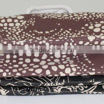 Twisted Rope Handle Nature Print Bag - From India - Made From Laminated Canvas photo-3