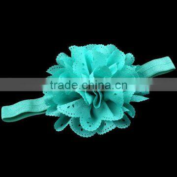 Pierced Fabric Flower Hairbands for Baby Girls photo-2