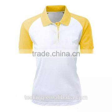 New design two tone sport women polo shirt