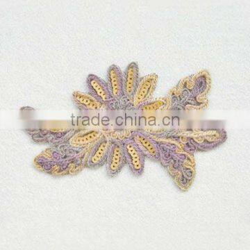 2013 crochet flower embroidery patch for garment WPH-011