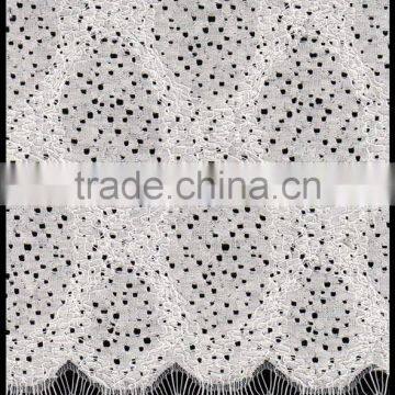 Eyelash Nylon Cotton Lace Fabric for Garment, Wedding Gown and Scarf photo-1