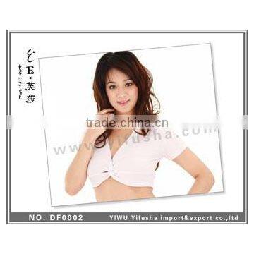 Trendy Yellow GOld Short Sleeve 100% Cotton Dance Trainin g Wear Tops
