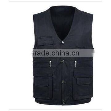 Men's outdoor spring and autumn much pockets Male vest work wear Fishing vest OEM