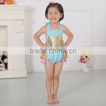 Newest Baby Products Cute Kids Ruffled Lace Petti Rompers for Girls photo-2