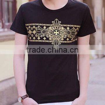 Manufactory Custom Logo Print T Shirt, 100% Coton Fabric,160gsm, Foil Printing photo-3