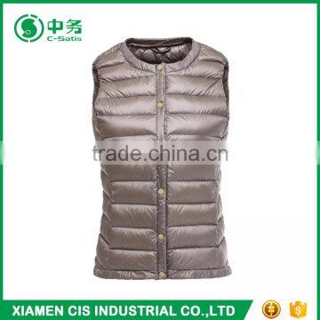 2017 New Product Pure Color Winter Windproof Warm Women Padded Down Vest photo-4