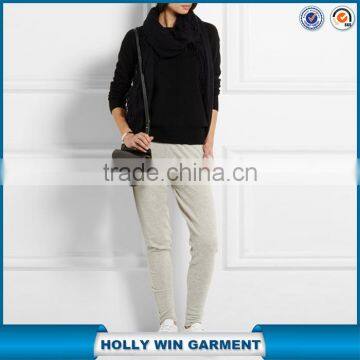 Wholesale custom cut and sew cashmere track pants for women