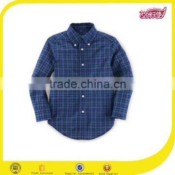 2016 Hot-selling School Uniform Wholesale Long Sleeve Mens Plaid Polo Shirt photo-3