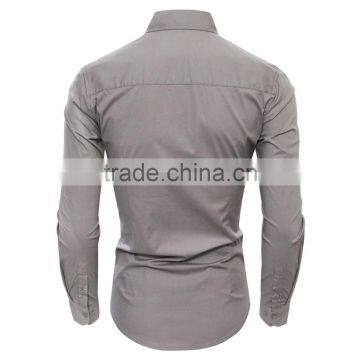 2017 Fashion 100%cotton Long Sleeve Stand Collar Custom Men Oxford Shirt photo-6