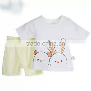 Wholesale Cotton New Spring And Autumn Kids Clothing Set Rabbit Top And Baby Pants For Infant photo-3