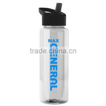 USA Made 32 oz Transparent Sports Bottle With Flip Straw Lid - BPA/BPS-free, FDA Compliant and Comes With Your Logo photo-4