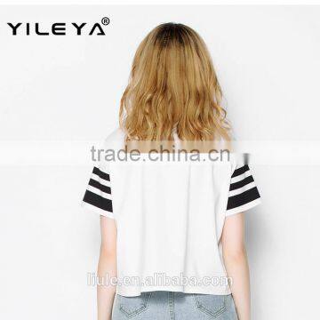 Sports Style Latest 2015 Summer Elegant Shirts for Ladies With Paillettes Decoration photo-4