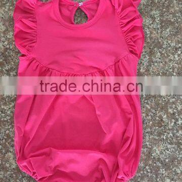 Toddler Girls Soild Color Cotton Romper Flutter Sleeve Romper Baby Bulk Boutique Baby Girl Rompers Wholesale 2016